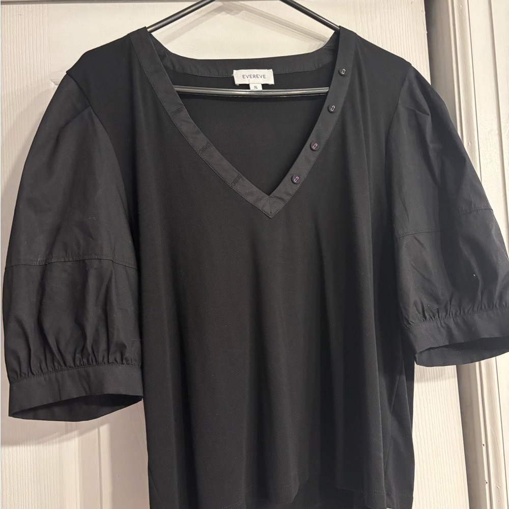Evereve Black Blouse Elegant Top